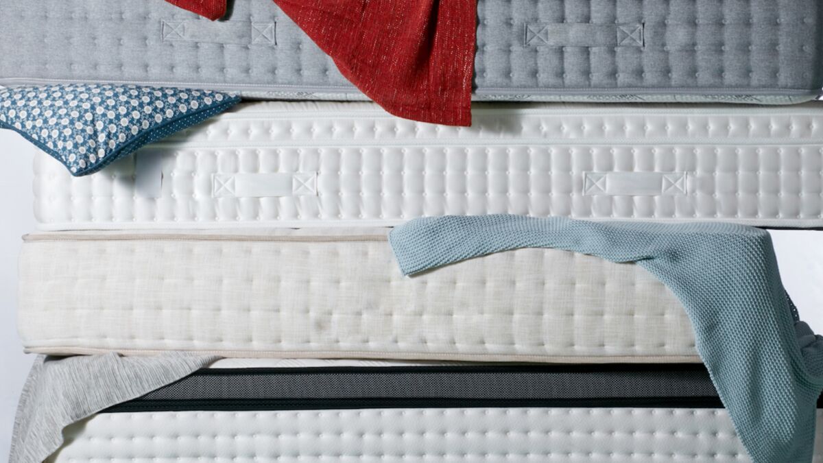 Mattress stacked together
